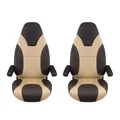 KFoam.es Sitzbezug für Fahrer-/Beifahrersitz von Wohnmobilen, Schokoladenbraun / Beige
