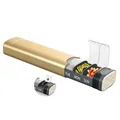 Serfeymi Tablettenbox 7 Tage - Metall Medikamentenbox, Pillendose, Tabletten Organizer(Ersatzdichtung enthalten),Pillenbox,Dispenser Medikamente für Pill, Supplement mit individuellem Deckel-Gold