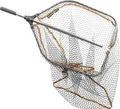 Savage Gear Pro Folding Rubber Large Mesh Landing Net L (65x50cm) Kescher, Angelkescher, Fischkescher, Unterfangkescher, Raubfischkescher, Hechtkescher
