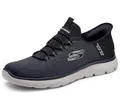 Skechers Herren Summits Key Pace Turnschuhe, Black Mesh W, 45 EU