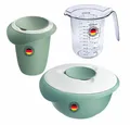 WESTMARK Rührschüssel Backset 3tlg., Rührschüssel 2,5 l + Quirltopf + Messkanne, mint-grün, Kunststoff (PP,PE,SAN), (Set), Set, spülmaschinengeeignet