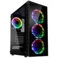 Kolink Observatory Lite ARGB – Midi-Tower ATX PC-Gehäuse, Gaming Case mit 4X 120-mm-ARGB-Lüftern, Tempered Glass Front & Seitenteil, USB 3.0, Radiator-Support bis 280 mm