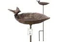 WILDLIFE HOME Vogeltränke auf Stab Blatt-Design
