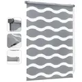 Doppelrollo Doppelrollo Wellen Duo-Rollo Klemmfix ohne Bohren Doppelrollo Welle, Sekey, Klemmträger, Montage mit oder ohne Bohren möglich grau 80 cm x 100 cm