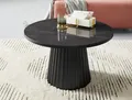 OTTO home Couchtisch Roos, Keramikplatte in Marmor-Optik, geriffelter Fuß, Breite 80 cm