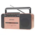 Crosley Cassette Player - Rose Gold/Grey, CT102A-RG4, Roségold & Grau