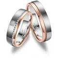MARRYA Partnerring Titan Ringe Trauringe Eheringe Partnerringe rosa|silberfarben 64