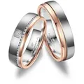 Partnerring MARRYA "Titan Ringe Trauringe Eheringe Partnerringe" Gr. 64, rosa (damen ring, silber, rosé), Fingerringe, Damen, 64, Titan