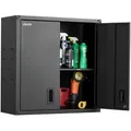 VEVOR Hängeschrank Werkstatt, 762x310x762 mm, Werkzeugschrank aus Stahl mit abschließbaren Türen & verstellbarem Regal, Wandhängeschrank für Garage, Keller, Küche, Lager, schwarz