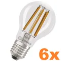 6 x Ledvance E27 Sehr effiziente dimmbare LED Lampe klar 8,2W wie 100W 2700K