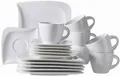 Verso Kaffeeservice Porzellan Weiß 576000 18teilig