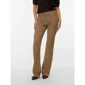 Vero Moda Cordhose VMFLASH MR FLARED CORDUROY PANTS NOOS Cord, regular waist, bootcut fit braun 31