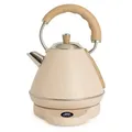 KETTLE RETRO PRO - Elektrischer Wasserkocher 1 L mit Temperaturkontrolle - Silber