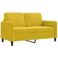 vidaXL 2-Sitzer-Sofa Gelb 120 cm Samt 359438