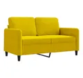 vidaXL Sofa, 2-Sitzer-Sofa Gelb 120 cm Samt