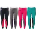 PFIFF Reiterhose Kinder Reitleggings "Ella" grün|schwarz 152