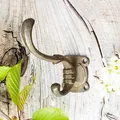 Antikas - Rustikaler Haken, Garderobenhaken, Kleiderhaken, Eisen, Antik-Messing