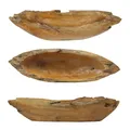 Teak Schale Deko Schiff Schüssel Teakholz Schiffchen Holzschale Obstkorb Massiv