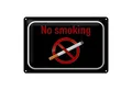 Roomando Metallschild Blechschild Verbot 30x20cm No smoking Rauchverbot schwarzes Schild