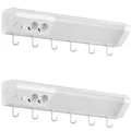 Oktaplex Talin 2er Set Unterbauleuchte mit Steckdose 50cm LED 230V Küchenbeleuchtung mit Schalter warmweiß 3000 Kelvin 1085 Lumen 9,7W weiß