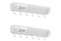 Oktaplex lighting LED Unterbauleuchte Talin 50cm Lichtleiste mit Steckdose 1085lm 9,7W, LED, warmweiß, 3000K Unterschranklampe Küche mit Schalter und Hacken
