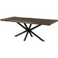 Baumtisch Mango 200x100x76 grau lackiert / Kreuzgestell anthrazit matt FREEFORM 5