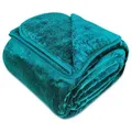 Wohndecke Cashmere-Feeling Kuscheldecke super weich & flauschig – Fleecedecke, Gräfenstayn, dicke & warme Sofadecke, Wohndecke & Tagesdecke - Überwurf Sofa, Couch grün 220 cm x 240 cm