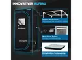 Growbox Komplettset – Indoor Gewächshaus mit 150W LED Vollspektrum Dimmbar, Carbon-Filter, Ventilator, Anzuchtzelt, Zuchtzelt - 80x80x180