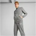 PUMA Trainingsanzug ESS SWEAT SUIT TR (2-tlg), zweiteiliges Set, mit hohem Kragen, mit gerippten Bündchen grau XL (56/58)