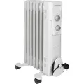 Clatronic® Ölradiator | Effiziente mobile Heizung | elektrische Heizung mit 7 Rippen | Radiator mit 3 Leistungsstufen | Slimline Heizkörper | bi... - Weiß