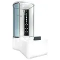 AcquaVapore Grossraumdusche Wanne Dusche Kombination Weiß K55-R03 100x170, Sicherheitsglas ESG, inklusive Duschwanne, Integrierte Massagedüsen, Moderner Touchscreen, Rutschsicher, Schnelle weiß
