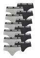 PUMA Basic Brief Men Herren Unterhose Pant Unterwäsche 12er Pack, Farbe:691 - Dark Grey Melange/Black, Bekleidungsgröße:XL