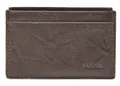FOSSIL Neel Card Case Kredit- / Visitenkartenetui Geldbörse Brown Braun Neu