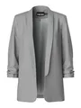 PIECES Damen Pcboss Noos 3/4 Blazer, Light Grey Melange,XL