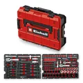 Original Einhell E-Case 121-tlg. Werkzeugkoffer KFZ (KFZ-Profi, Stecknuss-Set, Bit-Stecknüsse, Impact-Bits, Zündkerzeneinsätze, Umschaltknarren, Systemkoffer)