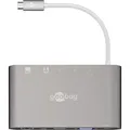 Goobay USB Typ-C Multiport Adapter HDMI, VGA, MiniDP, USB 3.0 A-& USB-C-Stecker
