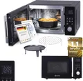 Sommertal 4in1 Mikrowelle MW2200 25L - Touch, Grill, Heißluft, 8 Programme, 60 Min Timer, Kindersicherung, Express-Start, Rost, Crisp-Pfanne