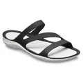 Crocs Swiftwater Sandal Badepantolette, Sommerschuh, Badeschuh, Poolslides, genoppte Innensohle schwarz 37 EU