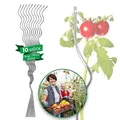 Floordirekt Tomatenspiralstäbe voll verzinkt, Pflanzstab für Tomaten & Kletterpflanzen, Rankstab Garten, Spiralstab - 1,8 m, 10 Stück - Silber