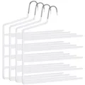 HosenbÜgel platzsparend, 4er Set, MehrfachKleiderbÜgel, offenes Ende, rutschf...
