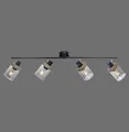 JUST LIGHT PASQUAL Deckenleuchte E27 max.160W 4-fach schwarz 11313-18