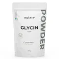 Nutri + Glycin Pulver vegan 500 g hochdosiert - Glycine Powder - Aminosäure ohne Zusatzstoffe - auch zum Süßen als Zuckerersatz - aus Deutschland