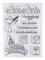 Clear Stempel-Set "Kommunion/Konfirmation", ca. 7,4x10,5cm