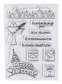 Clear Stempel-Set "Kommunion/Konfirmation", ca. 7,4x10,5cm