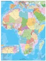 Afrika politisch mit Postleitbereichen: Wandkarte / Poster NEUE AUFLAGE