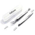 PAFASON Premium Zeckenentfernung Pinzettentool-Set, Zweiköpfig, Multifunktional Edelstahl Twister-Entferner für Hunde, Katzen, Menschen, Aufbewahrungskoffer