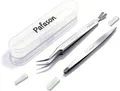 Zeckenentfernung Pinzettentool-Set, Zweiköpfig, Multifunktional Edelstahl Twi...