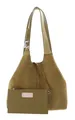 COCCINELLE C-Easy Handbag Suede Schultertasche Seagrass / Seagrass khaki Neu