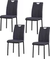 Esszimmerstuhl Denton Webstoff Grau 4er-Set
