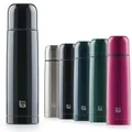 Blumtal Thermosflasche Eifel 500ml aus Edelstahl - auslaufsichere Thermoskanne mit Trinkbecher für unterwegs, Isolation von warmen Getränken, Schwarz